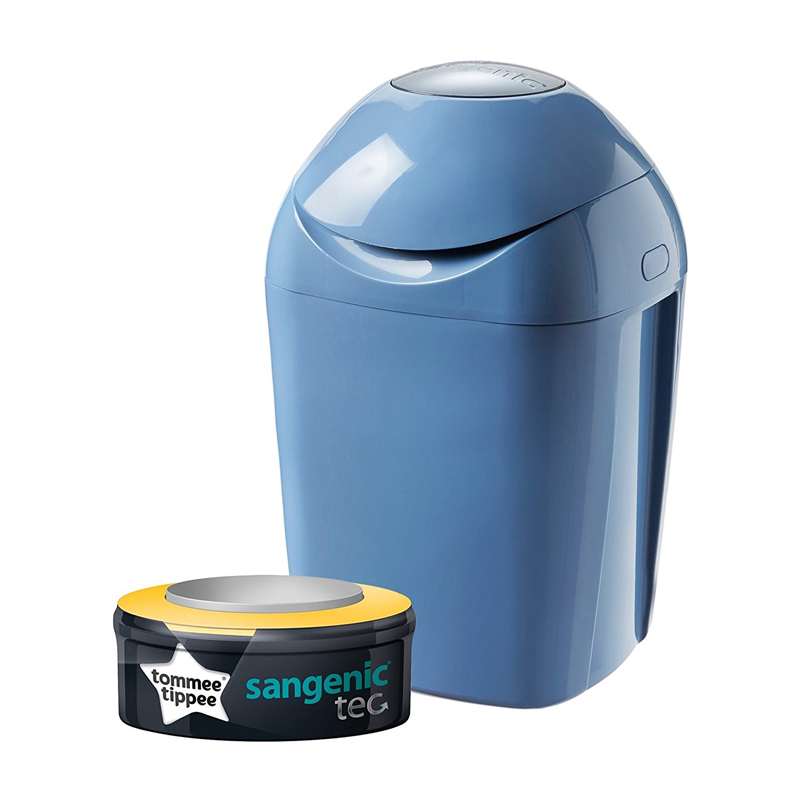 TOMMEE TIPPIE Sangenic Tec Nappy Disposal Tub - Raindrop Blue - Image 2