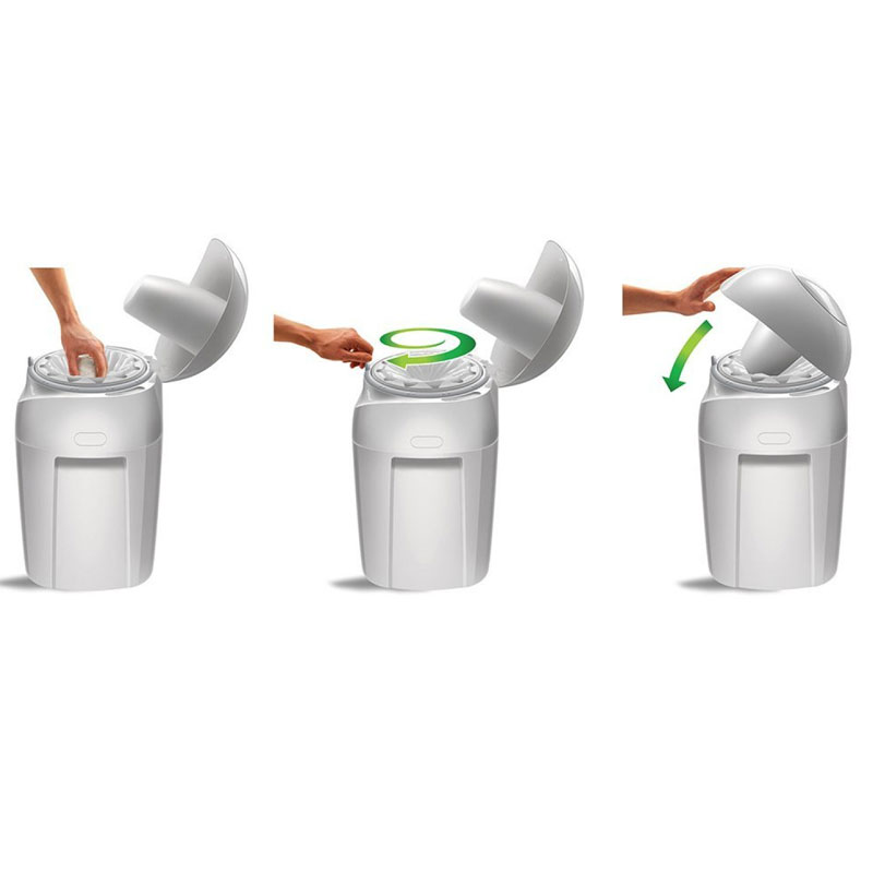 TOMMEE TIPPIE Sangenic Tec Nappy Disposal Tub - Raindrop Blue - Image 6