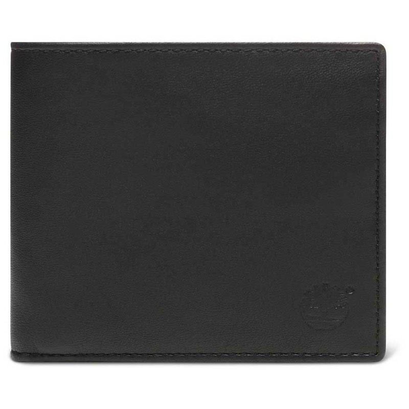 TIMBERLAND Bifold Leather Wallet With Coin - Black - Rose&#39;s Treats
