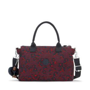 KIPLING IRISA Medium Handbag with Removable Shoulder Strap – Stripy Floral