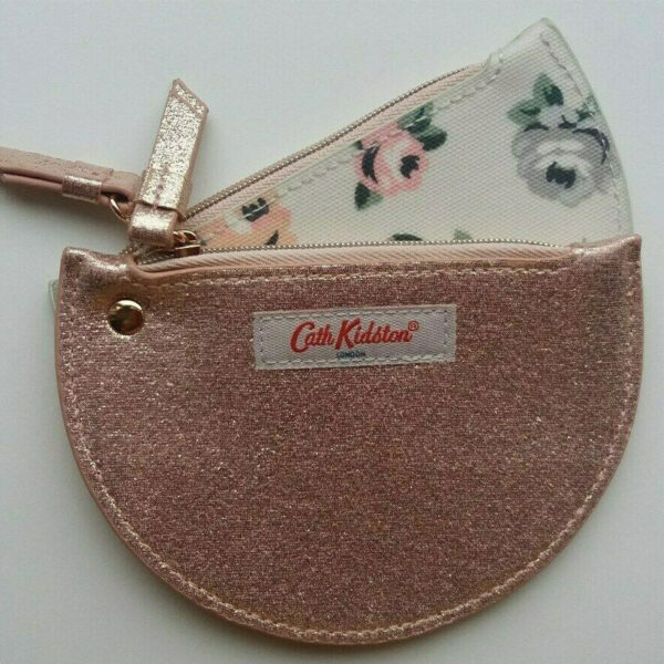 CATH KIDSTON Double Half Moon Purse Solid - Rose Gold