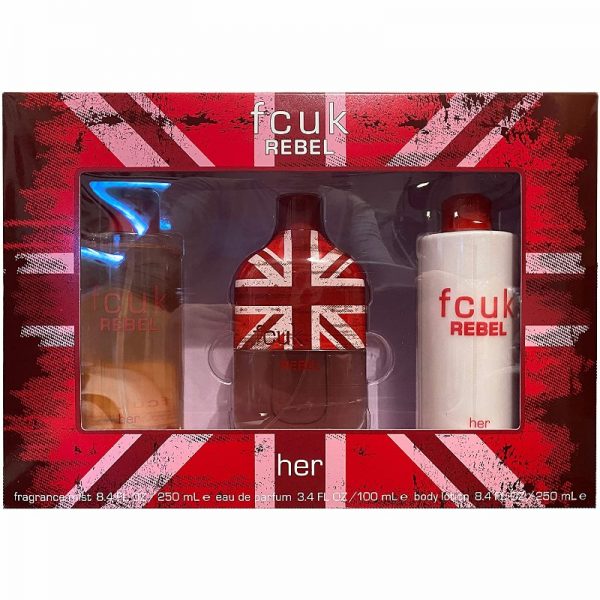 FCUK Rebel for Her Gift Set EDT 100ML Rose's Treats