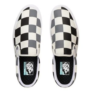 VANS Half Big Checker ComfyCush Slip-On Shoes – Black/Frost Gray – UK6.5
