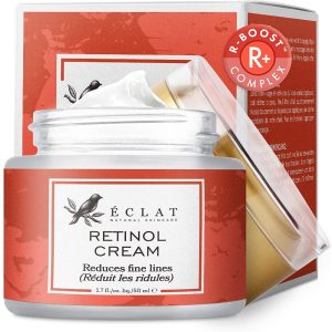 ECLAT Retinol Moisturizer Cream for Face/Neck/Eyes – 5X More Powerful Cold Processed Anti-Ageing Cream