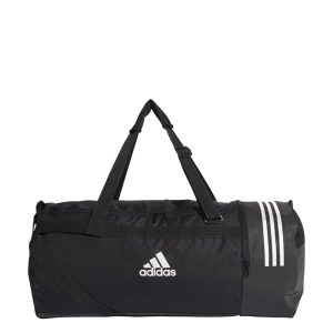 ADIDAS Convertible 3-Stripes Large Duffel Bag Black/White