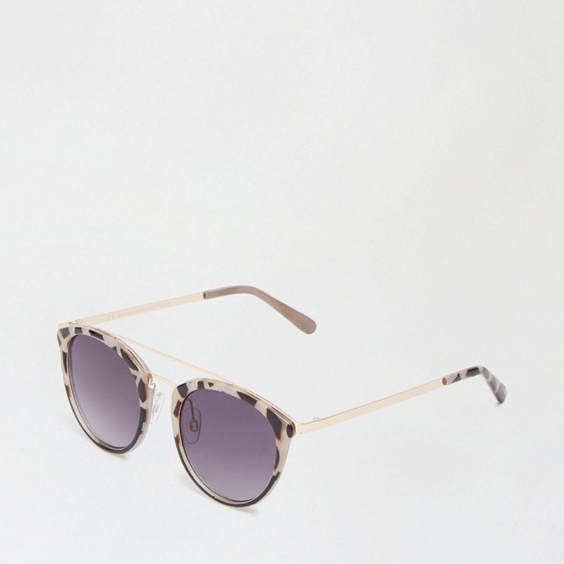 DOROTHY PERKINS Grey Tort Round Sunglasses Grey AQQ03704-131-57