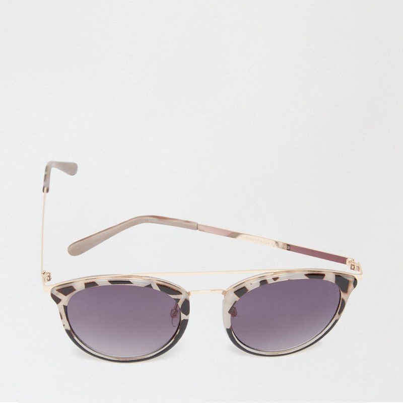 DOROTHY PERKINS Grey Tort Round Sunglasses Grey AQQ03704-131-57 - Image 2