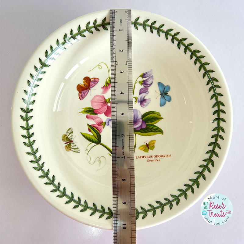 PORTMEIRION Botanic Garden Seconds 10 Inch Low Pasta Bowl - Sweet Pea - Image 3