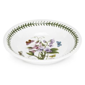 [Set of 3 pcs] PORTMEIRION Botanic Garden Seconds Single 8 Inch Pasta Bowl – Garden Lilac, Rosa Canina